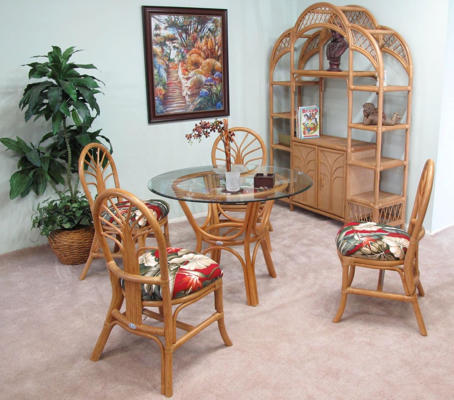 Tropical Rattan dining chairs